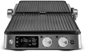 Resim Karaca Compact Steel Sear and Grill Inox 2008 Döküm Izgara ve Tost Makinesi 6 Dilim Kapasiteli 