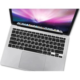 Resim MacBook Klavye Koruyucu Kılıf Arapça Stiker Baskılı Us Ingilizce Amerikan-Return-Enter-Için Air M1 13INÇ A2337,A2179 Id Uyumlu, Kaymaz Ince Yıkanabilir Siyah 