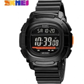 Resim Hanyang Siyah Skmeı Çift Zamanlı Spor Saatler Erkek Chrono Geri Sayım Dijital Erkek Kol Saati Pu Deri LED Aydınlatmalı Saat Montre Homme 1657 (Yurt Dışından) 