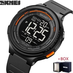 Resim Hanyang Siyah Kutu ile Moda Spor Izle Erkekler Için Skmeı Marka Su Geçirmez Geri Sayım LED Dijital Saatler Askeri Elektronik Saat Erkek Reloj Hombre (Yurt Dışından) 