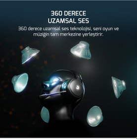 Resim GamePower Aero Ultra Triple Oyuncu Kulaküstü Kulaklık 