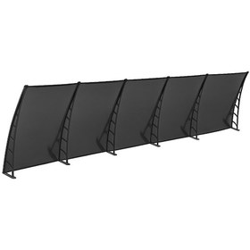 Resim Lotus Kapı Pencere Üstü Pratik Sundurma 70x600 - Siyah Siyah 