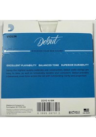 Resim D'Addario D310 4/4 Keman Teli - Tam Takım Violin String - Medium 