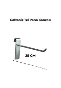 Resim Tel Pano Kancası 25 Cm Raf Askısı Raf Kancası Mağaza Düzenleme 50 Adet 