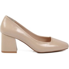 Resim Bej Kadın Kalın Topuklu Ayakkabı 593055 Z Bej 