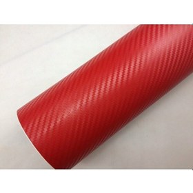 Resim 152cmx1mt Kırmızı Karbon Folyo 3d Hava Kanallı Araç Kaplama Fol 