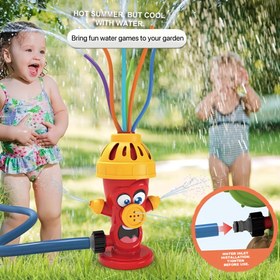 Resim Isı Hydrant Su Sprey: Eğlenceli Bahçe Su Oyunu için Dönen Su Jeti - Su Oyuncakları, Bahçe Dış Mekan ve İç Mekan Su Oyuncakları, Hortum Bağlantısı Otomatik Sprey Bahçe Oyuncakları, Dış Mekan Su Atış Oyuncakları, Yaz, Noel, 1 Nisan Hediyesi için Mükemmel 