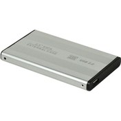 Resim Usb2.0 Taşınabilir Sabit Disk Kutusu 2,5 İnç Harici Sata Hdd Muhafazası Usb2.0 Alüminyum Alaşımlı Kabuk 2,5 İnç Sata Hdd/ssd İçin Gümüş 