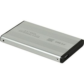 Resim Usb2.0 Taşınabilir Sabit Disk Kutusu 2,5 İnç Harici Sata Hdd Muhafazası Usb2.0 Alüminyum Alaşımlı Kabuk 2,5 İnç Sata Hdd/ssd İçin Gümüş 