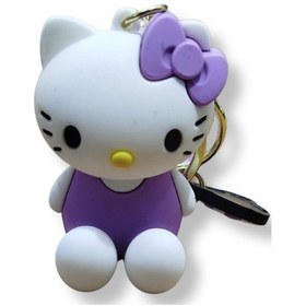 Resim Hello Kitty Purple Edition 3d Figürlü Bilek Kayışlı Anahtarlık - 1 Adet 