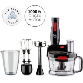 Resim Fakir Blender, Buz Kırma, Çırpma, Dilimleme, Doğrama, Rendeleme,turbolu 2 Kademeli Premium Mutfak Robotu , Buz Kırma Fonksiyonlu 