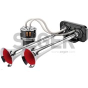 Resim 12V 2 BORULU KROM KOMPRESÖRLÜ KORNA FALA FALA 15A-20A AKIM 110/115dB 85KH012 