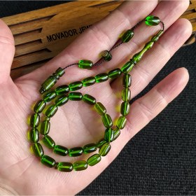 Resim Vip Kehribar 6x9 mm Bürokrat Boy Ateşi Kehribar Tesbih - Usta Işçilikli Sıkma Kehribar - Diyarbakır Model 
