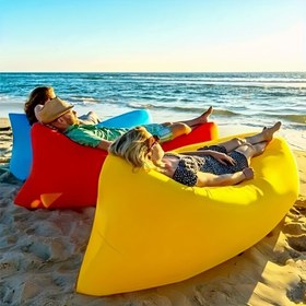 Resim 1 adet Canlı Plaj Hava Lounge Sandalyesi - Taşınabilir Açık Hava Şişme Koltuk, Su/Plaj/Çim/Park Hava Yatağı, Dayanıklı PC Malzeme, Dik Tek Kişilik Kapasite, Eşyalar Paketi Dahil, Müzik Festivalleri, Plaj Rahatlaması için İdeal | Renkli Plaj Aksesuarı | Dayanıklı Açık Hava Kumaşı, Plaj Lounge Sandalyesi 