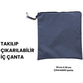 Resim Kukita Büyük Boy Su Geçirmez Çok Amaçlı Plaj Çantası Gri 