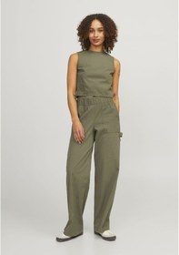 Resim Jack & Jones Kadin Büzgülü Sirt Cut Out Detayli Bluz - Kaia 12253384 Aloe Yeşil 