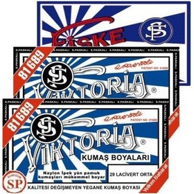 Resim Viktoria Kumaş Boyası Orta Lacivert 2pk Fiske Sabitleme 1pk 