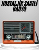 Resim Techno Stock Nostaljik Vintage Radyo Taşınabilir Bluetooth Bağlantılı Hoparlör Radyo 