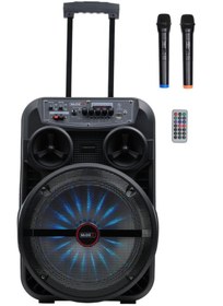 Resim Midex MXR-280 Taşınabilir Mikrofonlu Işıklı Akülü Ses Sistemi Hoparlör (12 İnç 280 Watt) 
