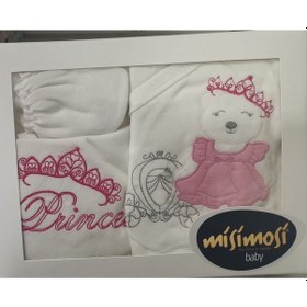 Resim Missimosi Princepembe 5 Li Zıbın Seti Hastane Çıkışı Pamuklu Pembe 