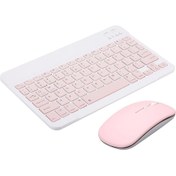 Resim Xindoker "78 Tuşlu Taşınabilir Bluetooth Klavye - 3 Dpı Ayarı, Şarj Edilebilir, Pembe" 
