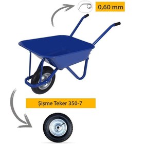 Resim Kanat Troyka Demonte El Arabası Tüplas Burçlu Teker 0.60 Mm Sac 