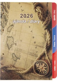 Resim 2K 2026 Yeni Yıl Ajanda Yedeği 4 Delikli Tarihli Çizgili 15 X 21 CM 2K Organizer Ajanda Yedeği Çok Renkli 