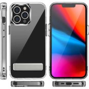 Resim Gpack Apple iPhone 14 Pro Kılıf Lüx Silikon L Standlı 