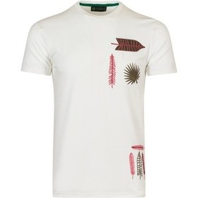 Resim Layyagosta Erkek Sıfır Yaka T-Shirt-Ekru (504688957) Ekru 