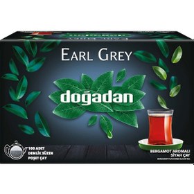 Resim Doğadan Earl Grey Bergamot Aromalı Siyah Süzen Demlik Poşet 100 Adet 