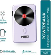 Resim Phixi Force PW14 10000mAh 22.5W Kendinden Kablolu MagSafe Powerbank - Kablosuz Mini Şarj Cihazı - 1 