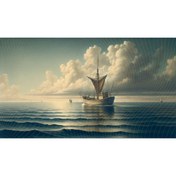 Resim Venspor Denizde Yelkenli Gemi Manzaralı Arkaplan, 200x150cm, Fon, Duvar Örtüsü 