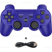 Resim Sony Ps3 Denetleyici Desteği Bluetooth Playstation 3 Joystick İçin Kablosuz K Blue 