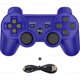 Resim Sony Ps3 Denetleyici Desteği Bluetooth Kablosuz Play Station 3 Joystick Konso Blue 