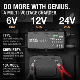 Resim NOCO GENIUSPRO50 6V/12V/24V 1000A Akıllı Akü Şarj ve Akü Bakım/Desülfatör/Power Supply 