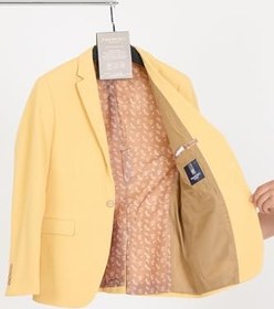 Resim Bortolo Erkek Saks Örme Esneyen Likralı Mono Yaka Slim Fit Spor Blazer Ceket 