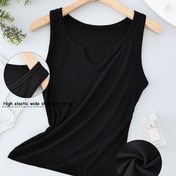 Resim Kadınlar için Kabartmalı Tank Top - Geniş Elastik Askılı Açık Sırt Tasarımı, Nefes Alabilen Hızlı Kuruyan Kumaş, Katmanlama & Günlük Kullanım İçin D-Silüet Normal Kalıp, Çok Renk Seçenekleri (Açık Bej, Mavi, Pembe, Yeşil, Gri, Siyah, Beyaz, Kahve Kahverengi), Bayanlar için Tank Üstler, Yazlık Giyim, Etkili Konfor 