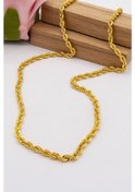 Resim 14 Ayar Altın Zincir 3 Mm Halat Zincir 60 Cm Uzunluk Kadın Kolye 