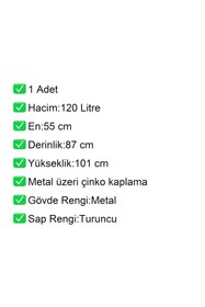 Resim akdenizpos MA120 Metal Market Alışveriş Arabası 120 Litre 