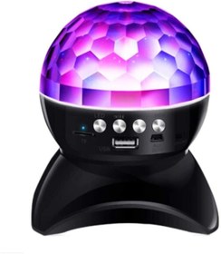 Resim Genel Markalar Led Işıklı Disko Topu Şarjlı Bluetooth Hoparlör Speaker Tavan Işık Yansıtma Mavi 
