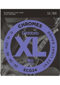 Resim D'addario Ecg24 Chromes Elektro Gitar Teli 11-50 