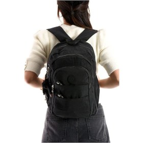 Resim Baginn Kadın Sırt Çantası Çok Cepli 30 25 Cm Hafif Klinkır Kumaş Spor Seyahat Çantası Su İtici Kumaş Siyah 