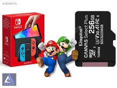 Resim Nintendo OLED | 50 Oyun | 256 GB Kart | Takaslı| Hediyeli 