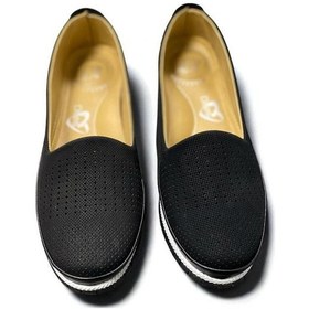 Resim Kadın İçi Yumuşak Ortopedik Taban Rahat Babet Günlük Kadın Ayakkabı Siyah 