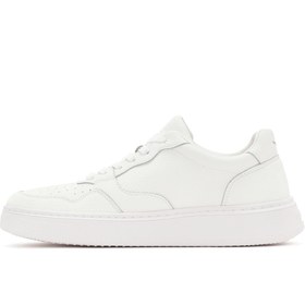 Resim Alberto Guardiani Erkek Beyaz New Era Bağcıklı Deri Sneaker - Beyaz / 4 