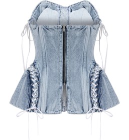 Resim Josephine Denim Corset - 34 / Blue 