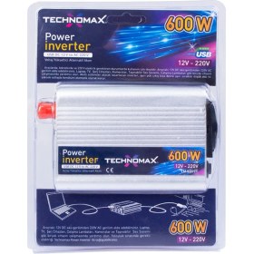 Resim Technomax Inverter Çevirici 12V DC-220V AC(600) TM9201 