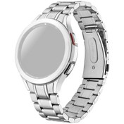 Resim Csdake Samsung Galaxy Watch6/Watch5/Watch4 40mm 44mm Uyumlu 5 Boncuklu Paslanmaz Çelik Kordon 