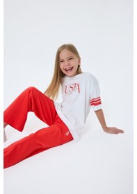 Resim U.s. Polo Assn. Kız Çocuk Turuncu Pijama Takım Turuncu 