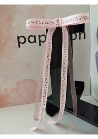 Resim Papyonbebek0 Fiyonk Kurdele Toka - Pembe - Organik & El Yapımı Pembe 